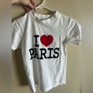 Kids 'I Love Paris' White T-Shirt or adult baby tee